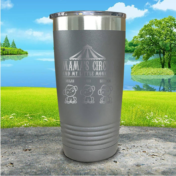 Mamas Circus Monkeys Personalized Engraved Tumbler