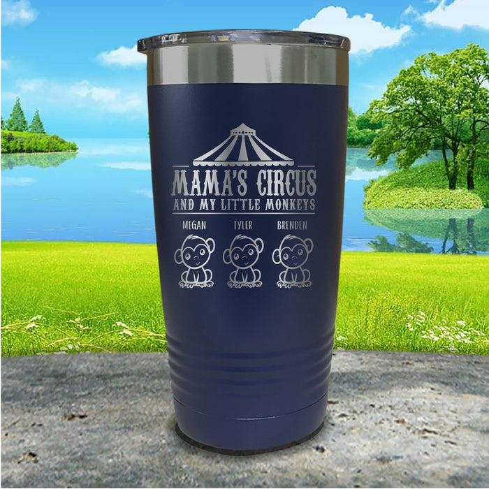 Mamas Circus Monkeys Personalized Engraved Tumbler