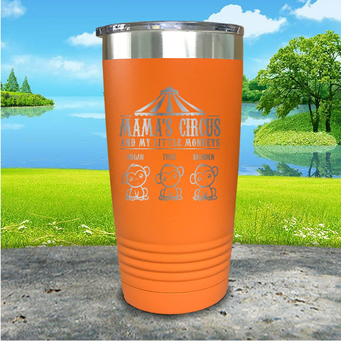 Mamas Circus Monkeys Personalized Engraved Tumbler