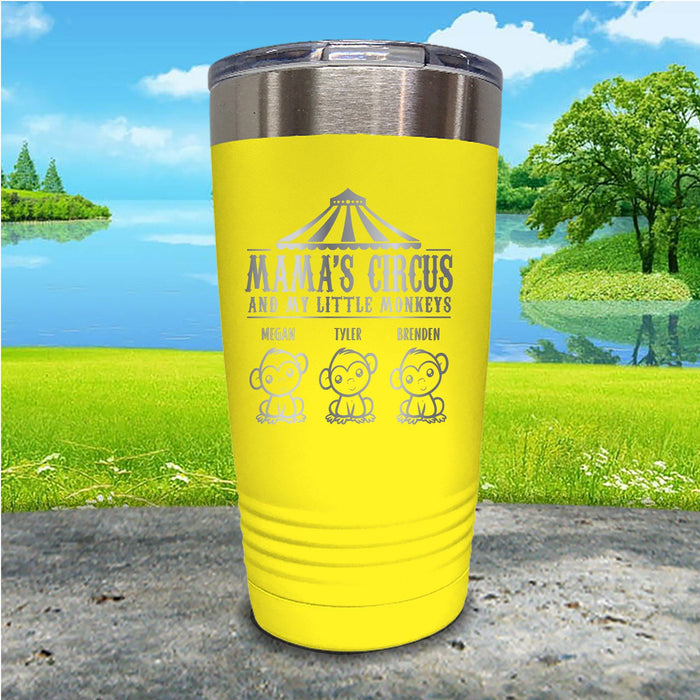 Mamas Circus Monkeys Personalized Engraved Tumbler