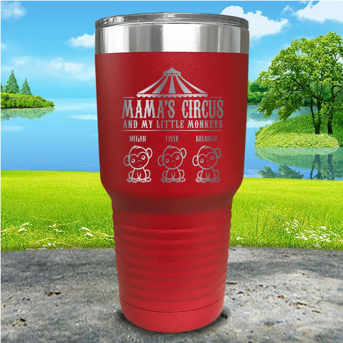 Mamas Circus Monkeys Personalized Engraved Tumbler