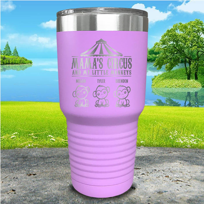 Mamas Circus Monkeys Personalized Engraved Tumbler