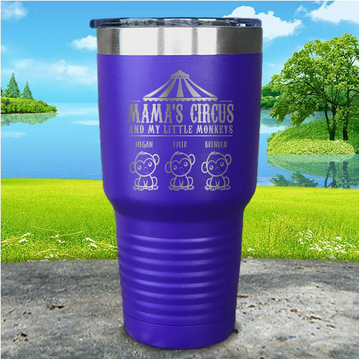 Mamas Circus Monkeys Personalized Engraved Tumbler