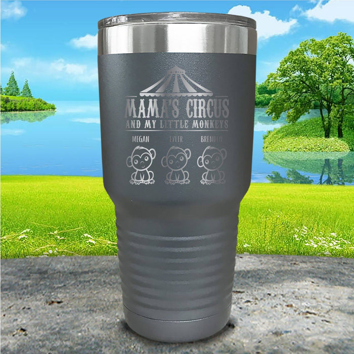 Mamas Circus Monkeys Personalized Engraved Tumbler