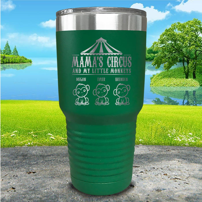 Mamas Circus Monkeys Personalized Engraved Tumbler