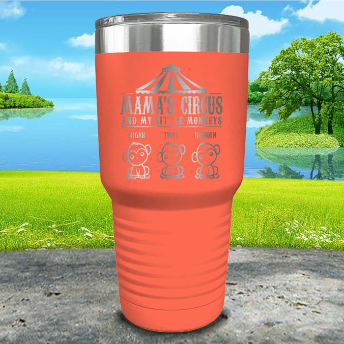 Mamas Circus Monkeys Personalized Engraved Tumbler