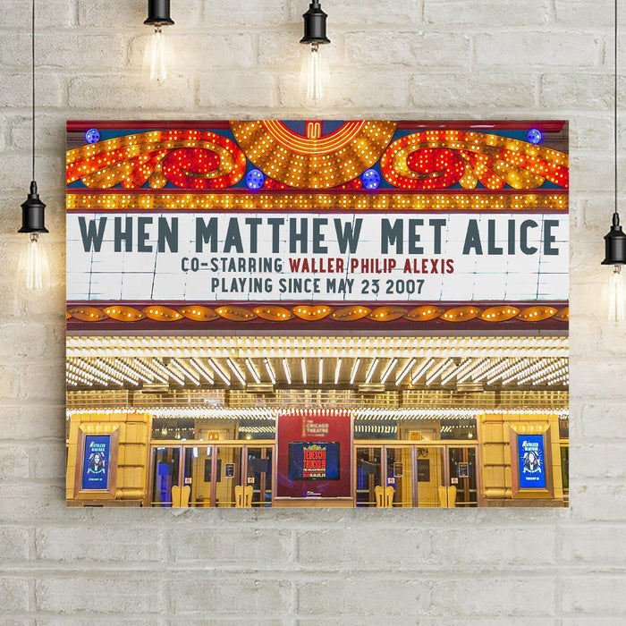 Theater Marquee Personalized Premium Canvas