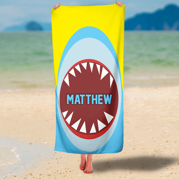 Personalized Shark v1 Premium Beach/Pool Towel