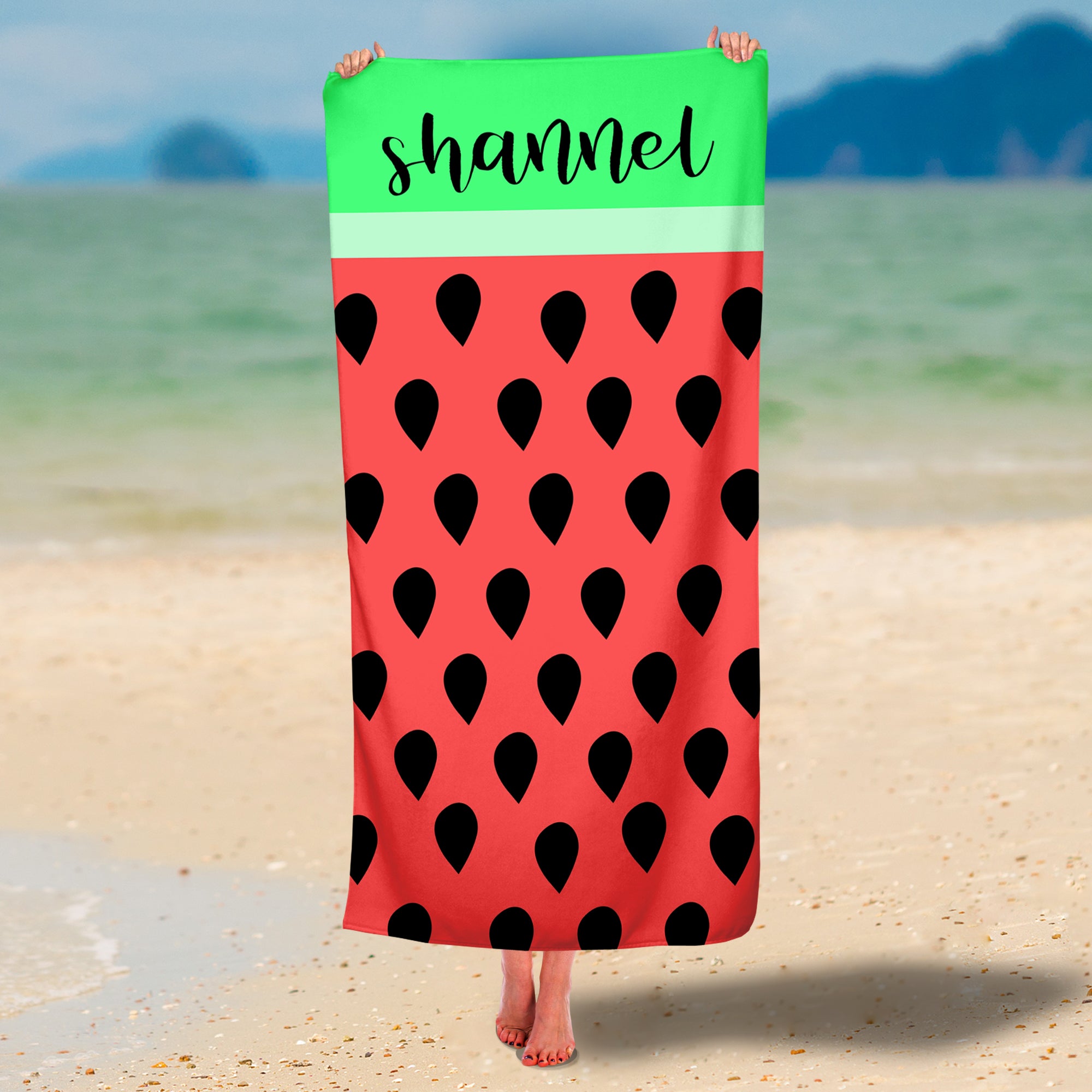 Personalized Watermelon Fruit Premium Beach/Pool Towel