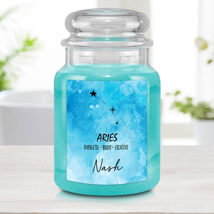 Zodiac Sign Personalized Candle