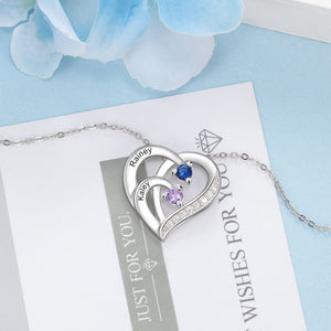 Birthstone Personalized Sterling Silver Necklace