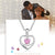 Customized Heart Necklace with Inlaid Birthstone Personalized Name Engraving Heart Pendant Choose 1-2 Names and Stones