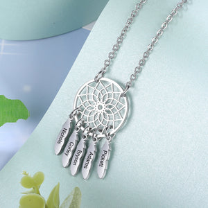 Personalized Stainless Steel Dreamcatcher Necklace
