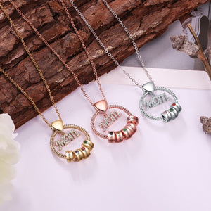 Personalized Rhodium Plated MOM Necklace