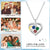Personalized Rhodium Plated Birthstone and Name Heart Pendant Necklace