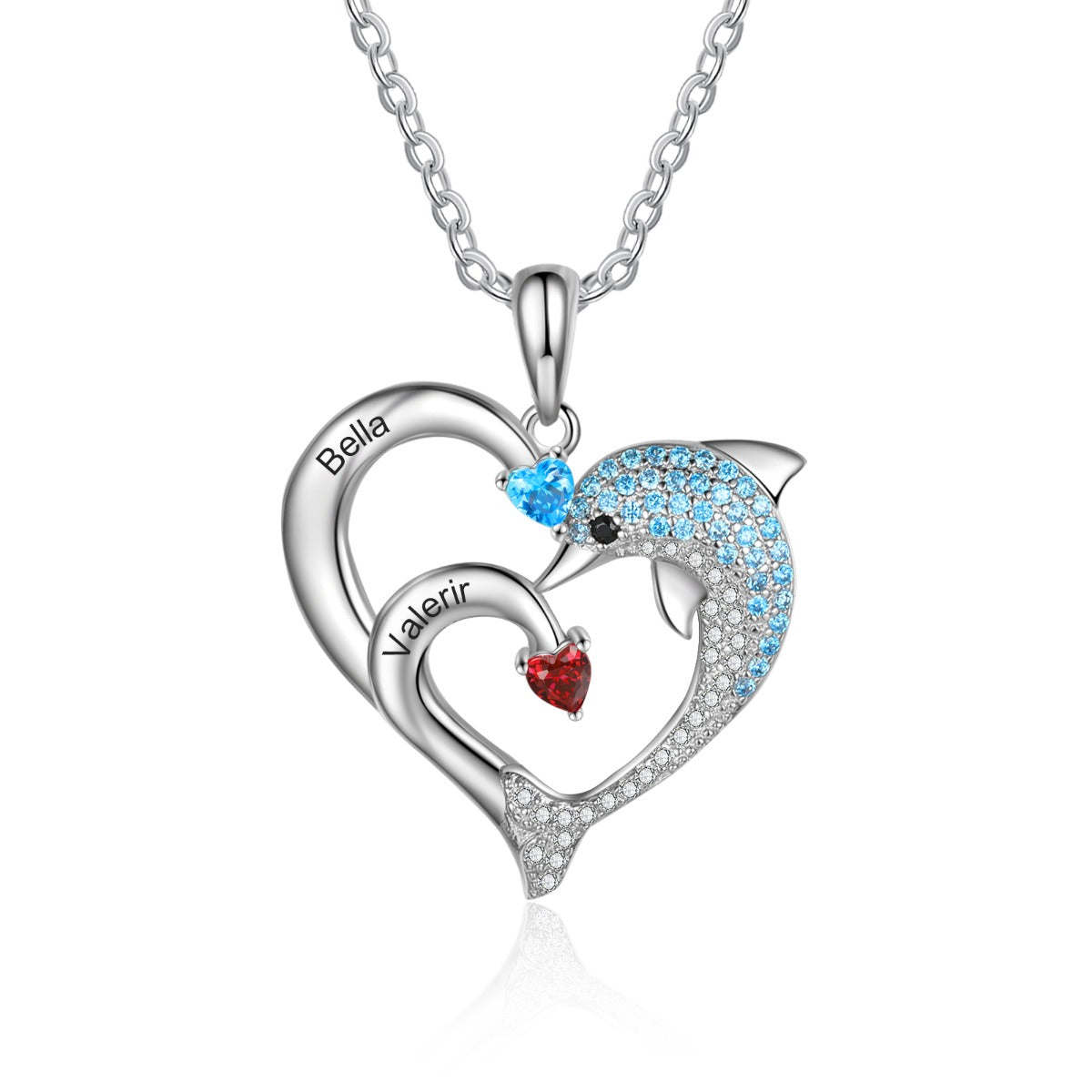 Dolphin necklace hot sale with birthstone