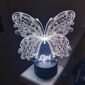 Personalized Name Butterfly Night Light LED Night Lamp