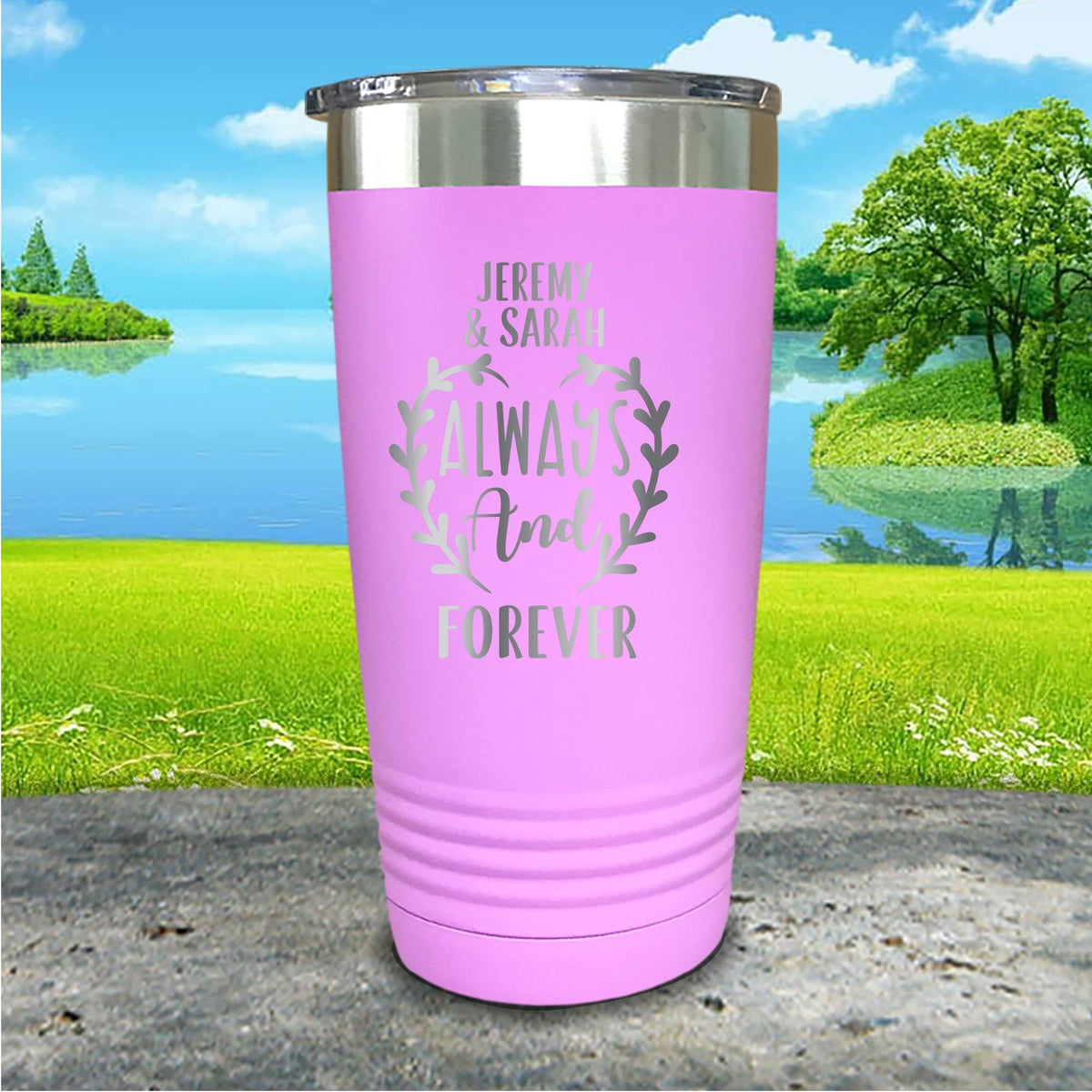 Custom Coffee Tumbler - 30 oz Maroon Insulated Tumbler with Straw