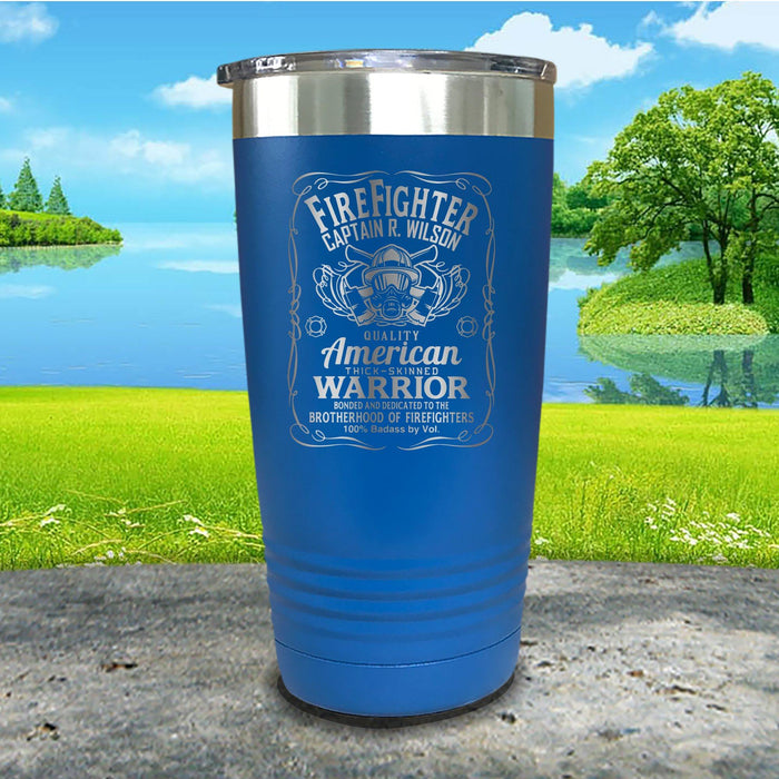 Firefighter Warrior Personalized Engraved Tumbler