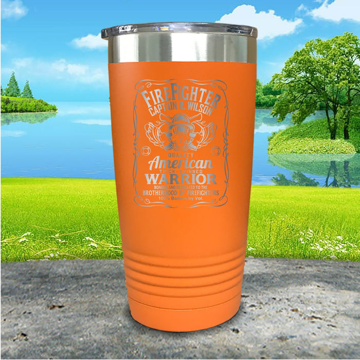 Firefighter Warrior Personalized Engraved Tumbler