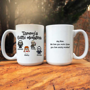 Little Monsters Horror Movie Halloween Mug Personalized for Mom or Dad