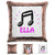 Music Note Personalized Magic Sequin Pillow Pillow GLAM Rose Gold Pink 