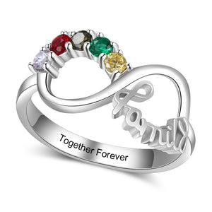 Engrave Personalized Sterling Silver Infinity Ring