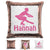 Figure Skater Personalized Magic Sequin Pillow Pillow GLAM Rose Gold Pink 
