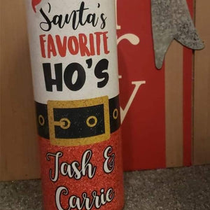 Santa's Favorite Ho Personalized Full Wrap Tumbler