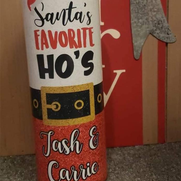 Santa's Favorite Ho Personalized Full Wrap Tumbler