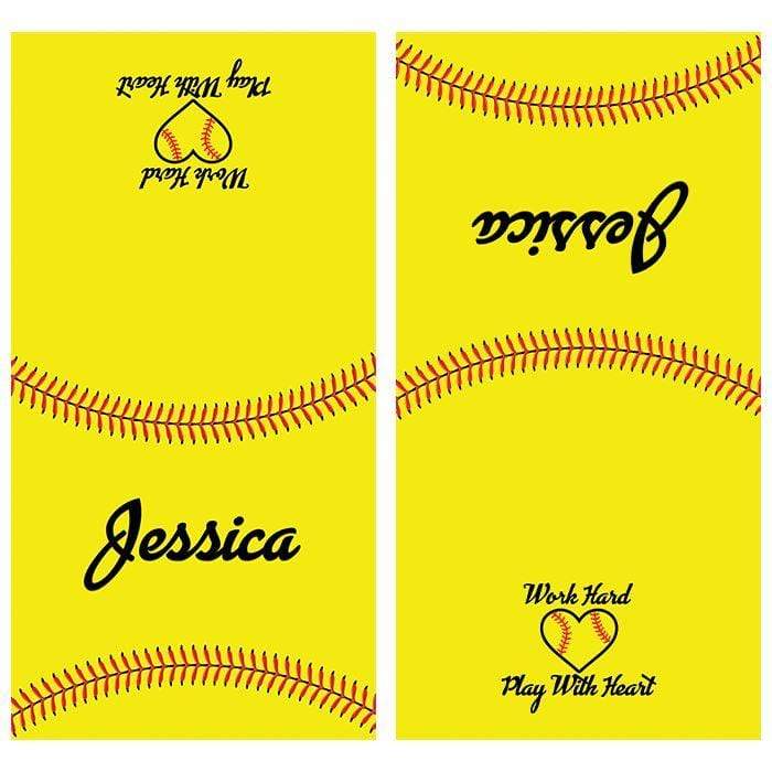 Softball (CUSTOM) Game Towel LemonsAreBlue 