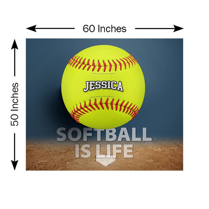 Personalized Softball & Baseball is Life Blankets