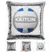 Volleyball Personalized Magic Sequin Pillow Pillow GLAM Silver 