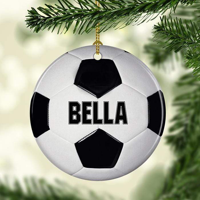 Soccer Personalized Ceramic Ornaments