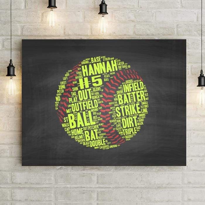 Softball Personalized Premium Canvas-LemonsAreBlue