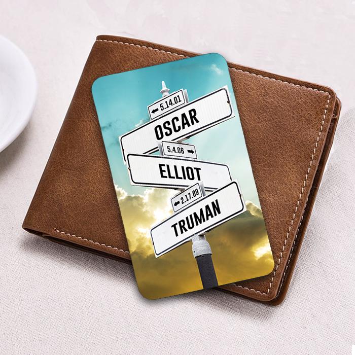 Kid Name Sign Wallet Cards