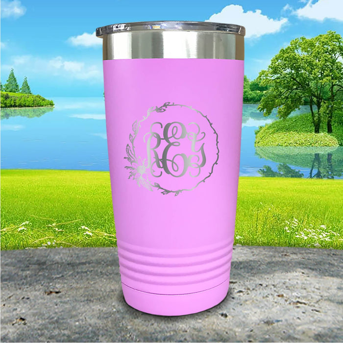 Sunflower Monogram Personalized Engraved Tumbler