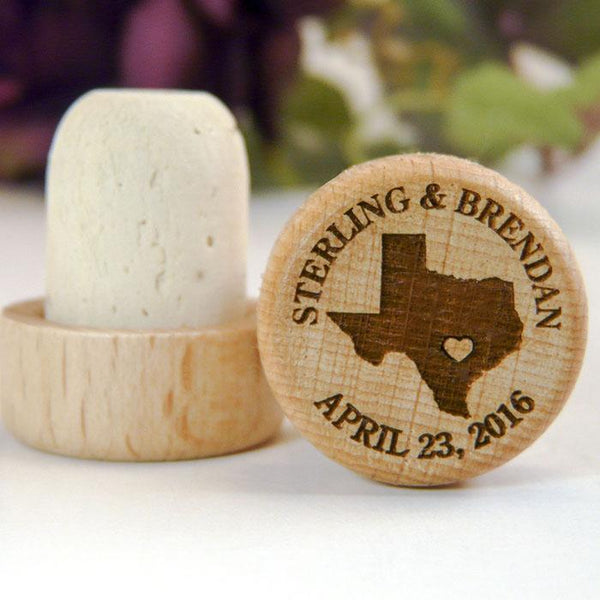 Wine Bottle Stopper Texas Custom Great for Business and Wedding Gifts