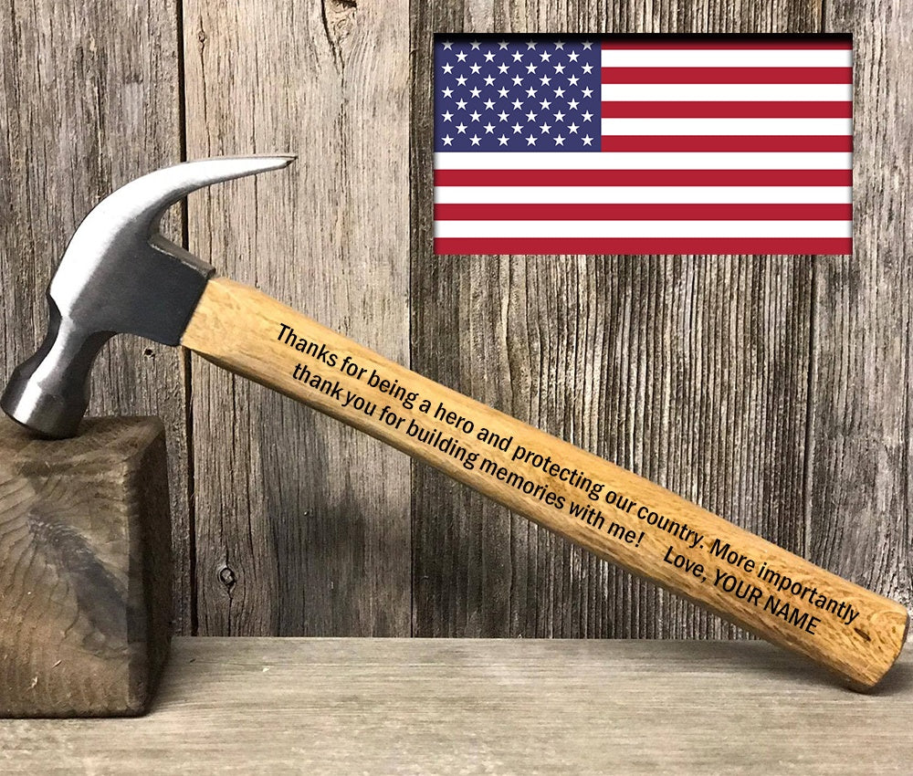 Thank You Veteran Personalized Engraved Hammer