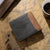 Fashion Personalized Leather Wallet Deep Grey+Brown With 6 Variants to Choose From