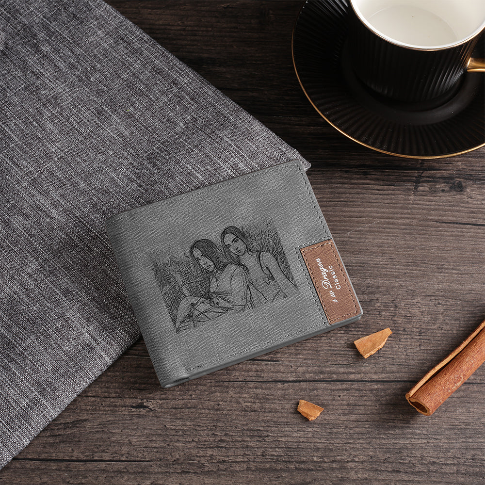 Personalized PU Custom Code Photo Wallet. Choose From 4 Colors and 4 Personalized Options