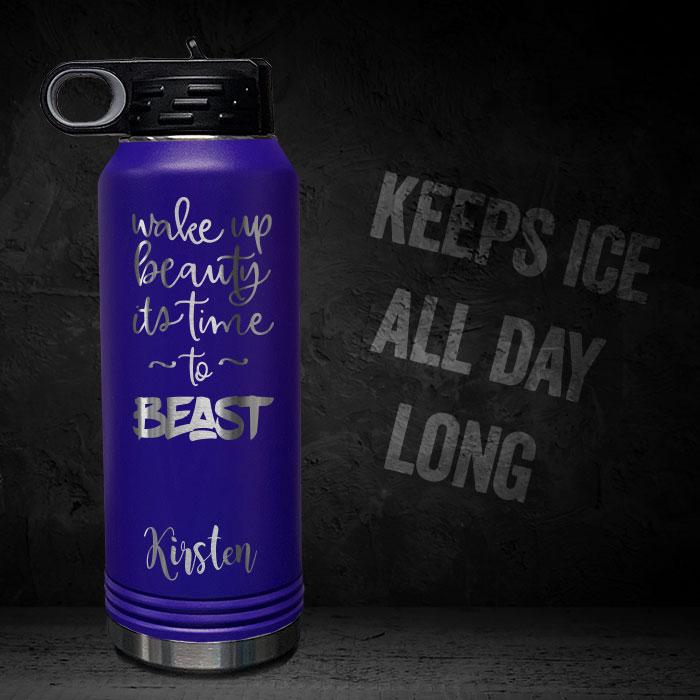 Personalized Kids Color Water Bottle Tumblers - LemonsAreBlue