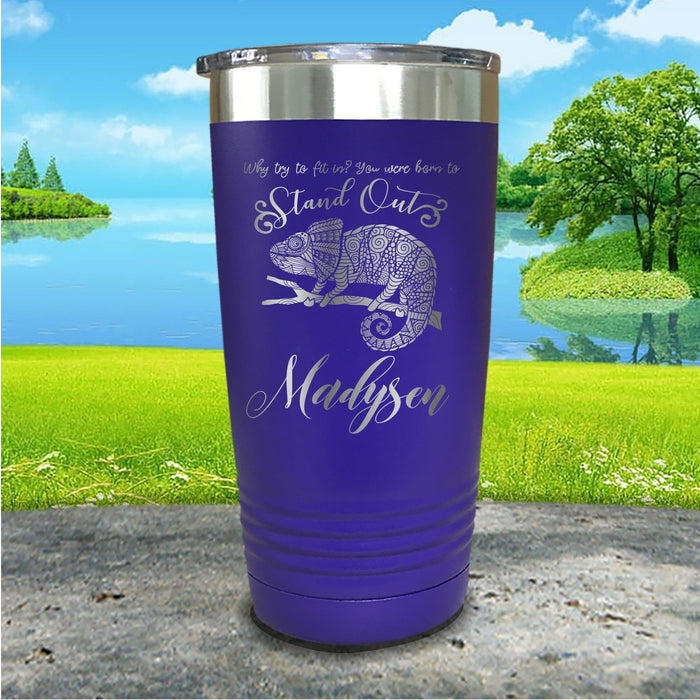 Stand Out Chameleon Personalized Engraved Tumbler