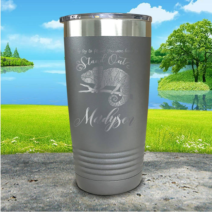 Stand Out Chameleon Personalized Engraved Tumbler