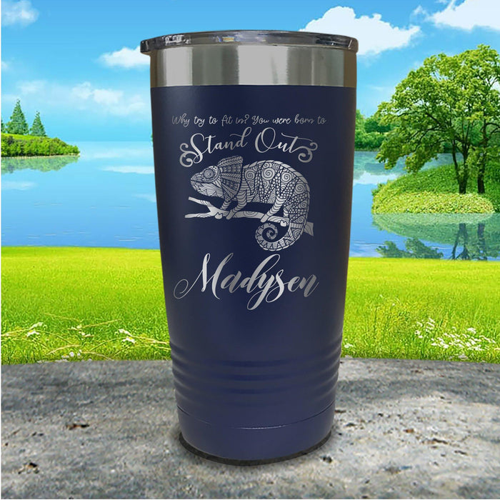 Stand Out Chameleon Personalized Engraved Tumbler