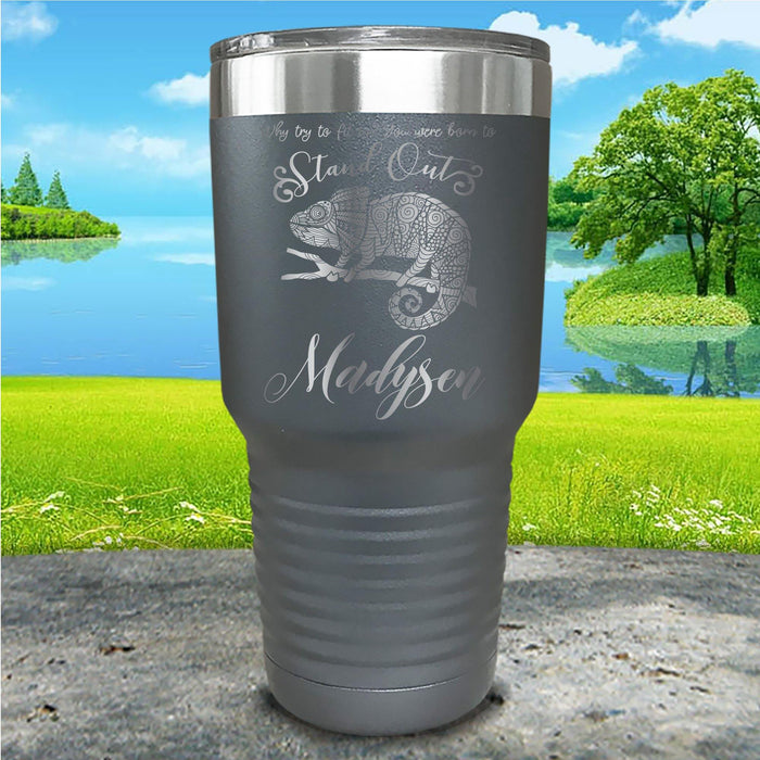 Stand Out Chameleon Personalized Engraved Tumbler