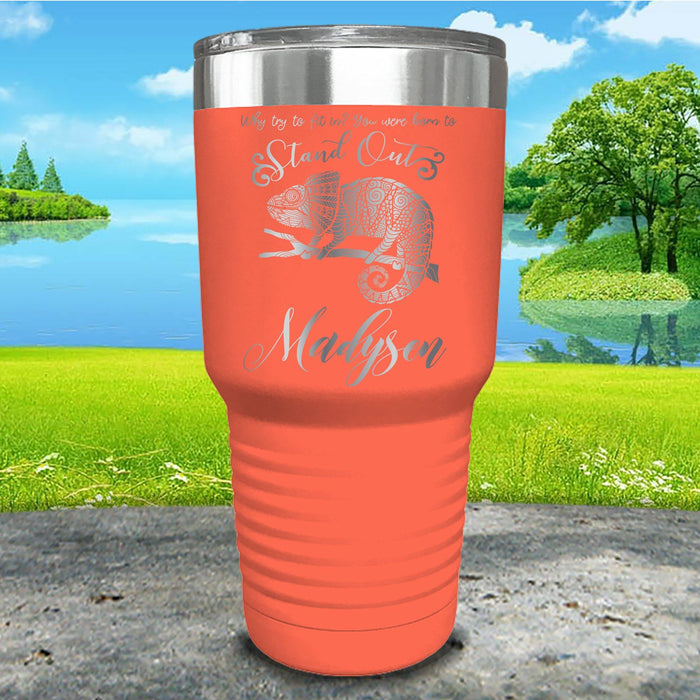 Stand Out Chameleon Personalized Engraved Tumbler