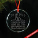 To My Wife Premium Engraved Glass Ornament ZLAZER Circle Ornament 