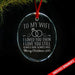 To My Wife Premium Engraved Glass Ornament ZLAZER Oval Ornament 