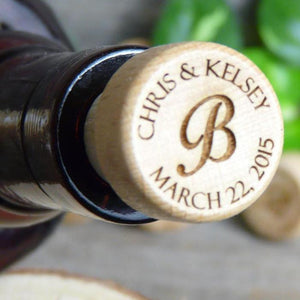 Personalized Wine Stopper Wedding Favors